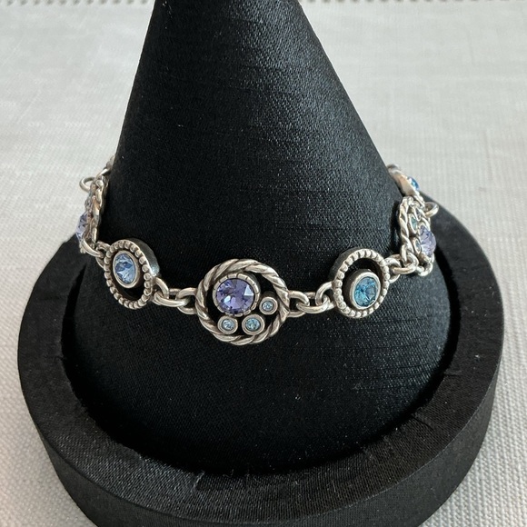 Jade Vintage Marcasite Sterling Silver Bracelet - Picture 5 of 8